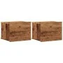 Mesitas de noche de pared 2 uds madera envejecida 40x32x30 cm de , Mesitas de noche - Ref: Foro24-855945, Precio: 73,60 €, De...