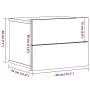 Mesitas de noche de pared 2 uds madera envejecida 40x32x30 cm de , Mesitas de noche - Ref: Foro24-855945, Precio: 73,60 €, De...