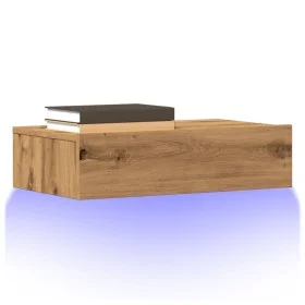 Mueble de TV con luces LED roble artisan 60x35x15,5 cm de , Muebles TV - Ref: Foro24-856345, Precio: 45,45 €, Descuento: %