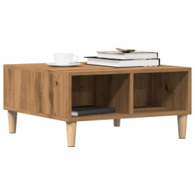 Mesa de centro madera de ingeniería roble artisan 60x60x30 cm de , Mesas de centro - Ref: Foro24-856441, Precio: 49,96 €, Des...
