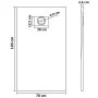 Plato de ducha SMC gris 120x70 cm de vidaXL, Platos de ducha - Ref: Foro24-148936, Precio: 215,28 €, Descuento: %