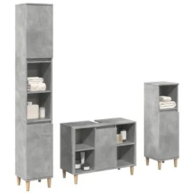 Set muebles de baño 2 piezas madera contrachapada gris hormigón de , Muebles de baño - Ref: Foro24-3324951, Precio: 163,45 €,...
