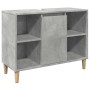 Set muebles de baño 2 piezas madera contrachapada gris hormigón de , Muebles de baño - Ref: Foro24-3324951, Precio: 164,21 €,...