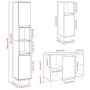 Set muebles de baño 2 piezas madera contrachapada gris hormigón de , Muebles de baño - Ref: Foro24-3324951, Precio: 164,21 €,...