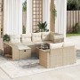 Set de sofás de jardín 11pzas con cojines ratán sintético beige de , Conjuntos de jardín - Ref: Foro24-3326072, Precio: 667,0...