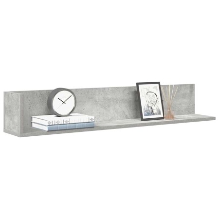 Estantes de pared 2 uds madera gris hormigón 100x16,5x16,5 cm de , Estantes y estanterías - Ref: Foro24-860043, Precio: 36,30...
