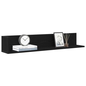 Estantes de pared 2 uds madera ingeniería negro 100x16,5x16,5cm de , Estantes y estanterías - Ref: Foro24-860041, Precio: 35,...