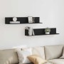 Estantes de pared 2 uds madera ingeniería negro 100x16,5x16,5cm de , Estantes y estanterías - Ref: Foro24-860041, Precio: 35,...