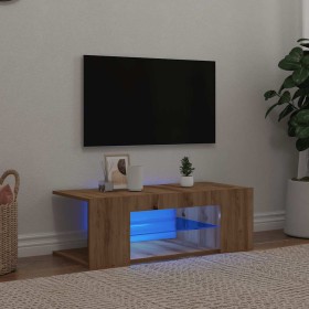 Mueble de TV luces LED madera roble artisan 90x39x30 cm de , Muebles TV - Ref: Foro24-856326, Precio: 54,56 €, Descuento: %