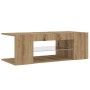 Mueble de TV luces LED madera roble artisan 90x39x30 cm de , Muebles TV - Ref: Foro24-856326, Precio: 54,56 €, Descuento: %