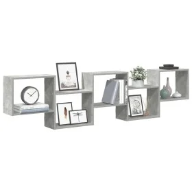 Estante cubo de pared 5 compartimentos madera gris hormigón de , Estantes y estanterías - Ref: Foro24-859998, Precio: 51,43 €...