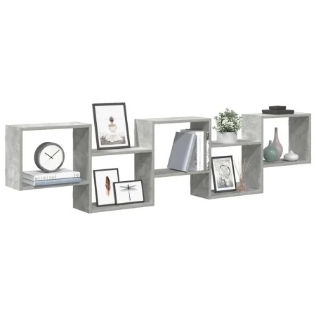 Estante cubo de pared 5 compartimentos madera gris hormigón de , Estantes y estanterías - Ref: Foro24-859998, Precio: 51,43 €...