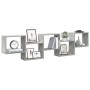 Estante cubo de pared 5 compartimentos madera gris hormigón de , Estantes y estanterías - Ref: Foro24-859998, Precio: 52,37 €...