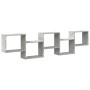 Estante cubo de pared 5 compartimentos madera gris hormigón de , Estantes y estanterías - Ref: Foro24-859998, Precio: 52,37 €...