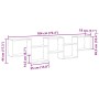 Estante cubo de pared 5 compartimentos madera gris hormigón de , Estantes y estanterías - Ref: Foro24-859998, Precio: 52,37 €...