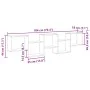 Estante cubo de pared 5 compartimentos madera gris hormigón de , Estantes y estanterías - Ref: Foro24-859998, Precio: 51,43 €...