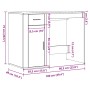Escritorio de madera de ingeniería roble artisan 100x49x75 cm de , Escritorios - Ref: Foro24-857100, Precio: 89,43 €, Descuen...