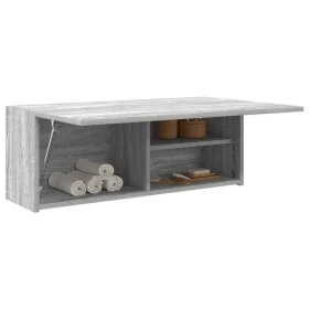 Armario de pared baño madera ingeniería gris Sonoma 80x25x30 cm de , Tocadores de baño - Ref: Foro24-860081, Precio: 54,51 €,...