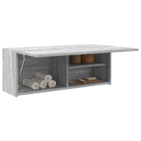 Armario de pared baño madera ingeniería gris Sonoma 80x25x30 cm de , Tocadores de baño - Ref: Foro24-860081, Precio: 55,95 €,...