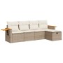 Juego de sofás jardín con cojines 5 pzas ratán sintético beige de , Conjuntos de jardín - Ref: Foro24-3325957, Precio: 393,17...