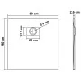 Plato de ducha SMC gris 90x80 cm de vidaXL, Platos de ducha - Ref: Foro24-148932, Precio: 199,81 €, Descuento: %