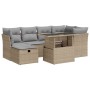 Set sofás de jardín 7 piezas y cojines ratán sintético beige de , Conjuntos de jardín - Ref: Foro24-3327779, Precio: 505,30 €...