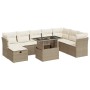 Set de sofás de jardín con cojines 9 pzas ratán sintético beige de , Conjuntos de jardín - Ref: Foro24-3327798, Precio: 672,1...