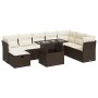 Set de sofás de jardín 9 pzas y cojines ratán sintético marrón de , Conjuntos de jardín - Ref: Foro24-3327803, Precio: 632,15...