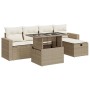 Juego de sofás jardín con cojines 6 pzas ratán sintético beige de , Conjuntos de jardín - Ref: Foro24-3327808, Precio: 486,43...
