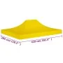 Techo de carpa para celebraciones amarillo 4x3 m 270 g/m² de vidaXL, Cubiertas para carpas y cenadores - Ref: Foro24-315361, ...