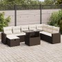 Set de sofás de jardín 9 pzas y cojines ratán sintético marrón de , Conjuntos de jardín - Ref: Foro24-3327843, Precio: 633,07...