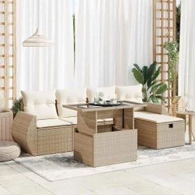 Juego de sofás jardín con cojines 6 pzas ratán sintético beige de , Conjuntos de jardín - Ref: Foro24-3327888, Precio: 540,47...