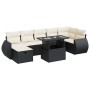 Set de sofás de jardín y cojines 8 piezas ratán sintético negro de , Conjuntos de jardín - Ref: Foro24-3327906, Precio: 533,4...