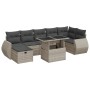Set de sofás de jardín 8 pzas y cojines ratán sintético gris de , Conjuntos de jardín - Ref: Foro24-3327912, Precio: 607,52 €...