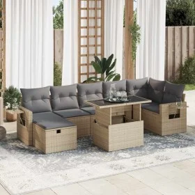 Set de sofás de jardín y cojines 8 piezas ratán sintético beige by , Garden sets - Ref: Foro24-3327869, Price: 562,25 €, Disc...