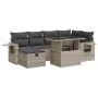 Set de sofás de jardín 7 pzas con cojines ratán PE gris claro de , Conjuntos de jardín - Ref: Foro24-3327862, Precio: 505,24 ...