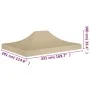 Techo de carpa para celebraciones beige 4,5x3 m 270 g/m² de vidaXL, Cubiertas para carpas y cenadores - Ref: Foro24-315366, P...