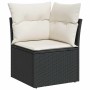 Set sofás jardín y cojines 7 pzas ratán sintético acacia negro de , Conjuntos de jardín - Ref: Foro24-3327675, Precio: 493,24...