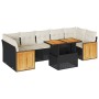 Set sofás jardín y cojines 8 pzas ratán sintético acacia negro de , Conjuntos de jardín - Ref: Foro24-3327682, Precio: 541,31...