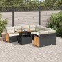 Set sofás jardín y cojines 9 pzas ratán sintético acacia negro de , Conjuntos de jardín - Ref: Foro24-3327689, Precio: 592,46...