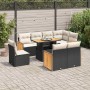Set sofás jardín y cojines 9 pzas ratán sintético acacia negro de , Conjuntos de jardín - Ref: Foro24-3327724, Precio: 627,40...