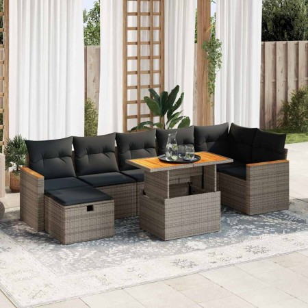 Juego de sofás jardín con cojines 5 pzas ratán sintético gris de , Conjuntos de jardín - Ref: Foro24-3328124, Precio: 529,65 ...
