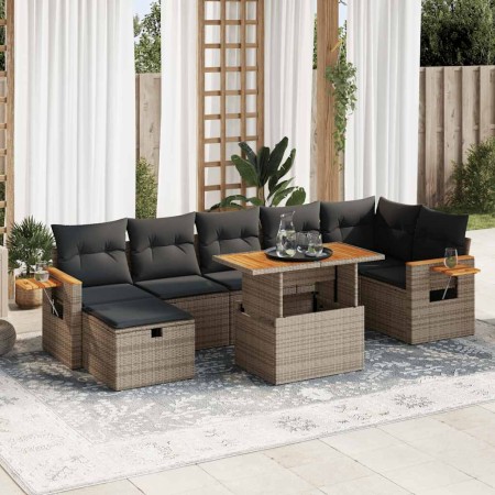 Juego de sofás jardín con cojines 5 pzas ratán sintético gris de , Conjuntos de jardín - Ref: Foro24-3328145, Precio: 556,45 ...