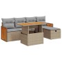 Juego de sofás jardín con cojines 6 pzas ratán sintético beige de , Conjuntos de jardín - Ref: Foro24-3328151, Precio: 408,34...