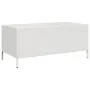 Mesa de centro acero laminado en frío blanco 101,5x50x43,5 cm de , Mesas de centro - Ref: Foro24-851273, Precio: 110,56 €, De...