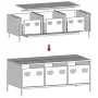 Mesa de centro acero laminado en frío blanco 101,5x50x43,5 cm de , Mesas de centro - Ref: Foro24-851273, Precio: 110,56 €, De...