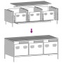 Mesa de centro acero laminado en frío blanco 101,5x50x43,5 cm de , Mesas de centro - Ref: Foro24-851273, Precio: 111,57 €, De...