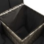 Set de muebles de jardín 4 pzas y cojines ratán sintético gris de vidaXL, Conjuntos de jardín - Ref: Foro24-313130, Precio: 5...