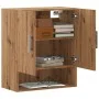 Armario de pared madera de ingeniería roble artesano 60x31x70cm de , Taquillas y armarios de almacenamiento - Ref: Foro24-857...