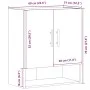 Armario de pared madera de ingeniería roble artesano 60x31x70cm de , Taquillas y armarios de almacenamiento - Ref: Foro24-857...